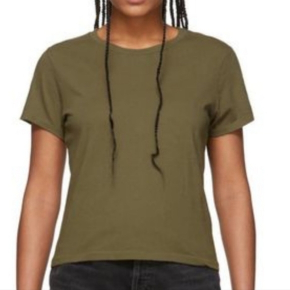 Agolde Linda Boxy Tee Green XS - Picture 5 of 5